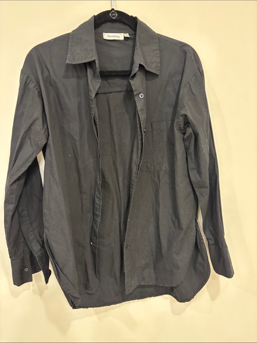 Black Button-Up Shirt Jacket
